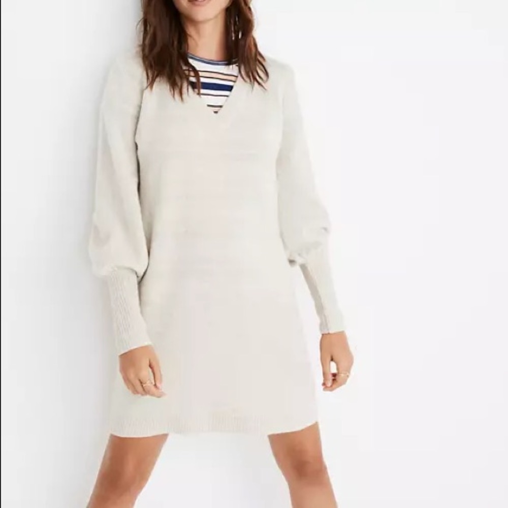 MADEWELL Balloon Sleeve Sweater Dress